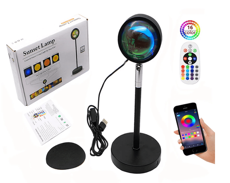 LED Sunset Lamp 16 Colors RGB APP with Remote control